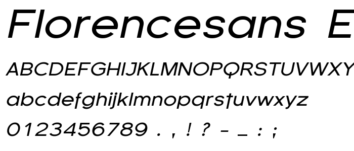 Florencesans Exp Italic font